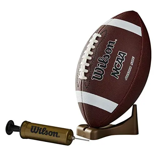 Wilson NCAA Supreme Composite Leather Football with pump and kicking tee