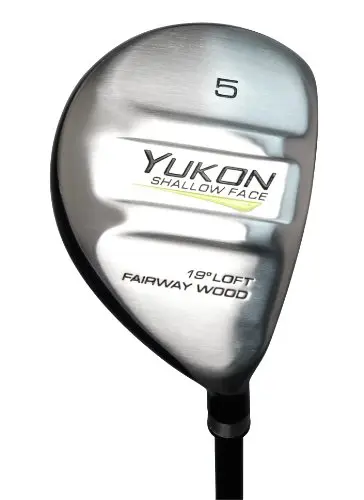 Pinemeadow Yukon 5+ Fairway Wood in metallic black, a classic and forgiving club shape.