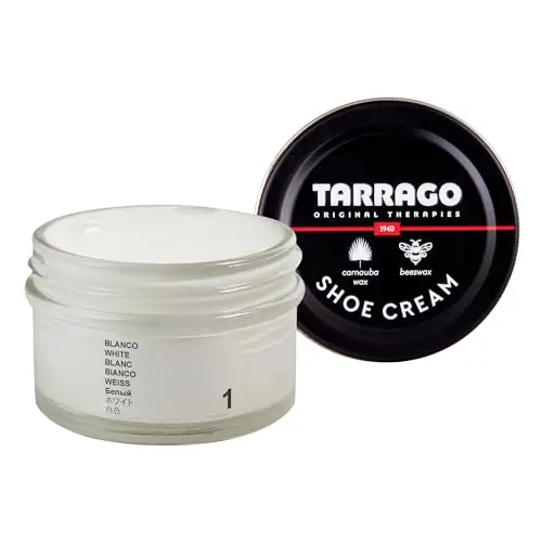 Tarrago Shoe Cream jar in white