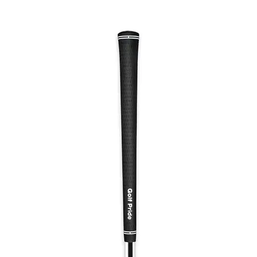 Golf Pride Tour Velvet standard rubber golf grip in black.