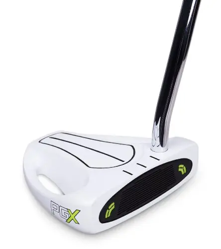 Pinemeadow PGX women's golf putter with white finish and alignment lines