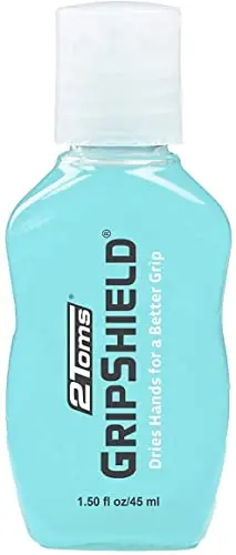 Small blue bottle of 2Toms GripShield grip enhancer liquid