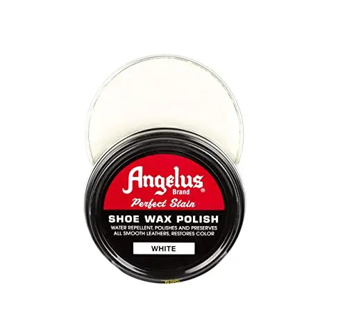 Angelus Shoe Wax Polish in a white jar
