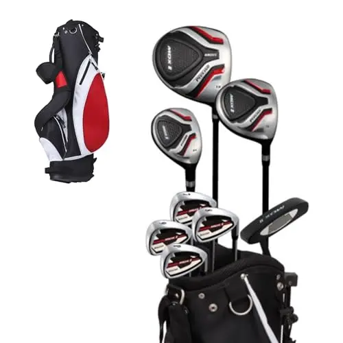 Precise Complete Teen golf set with black/red stand bag and headcovers
