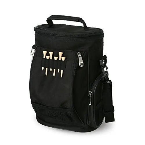 Intech USA black insulated golf cooler with multiple pockets