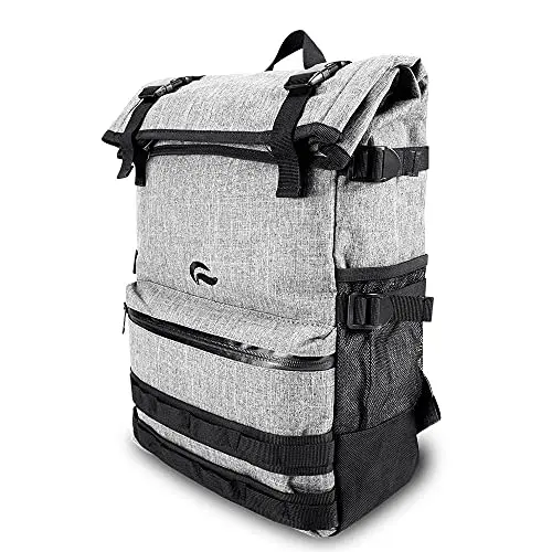 Skunk Backpack Rogue showing its lockable, smell-proof main compartment