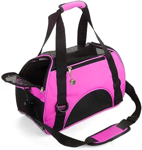ZaneSun rose red foldable soft-sided pet carrier