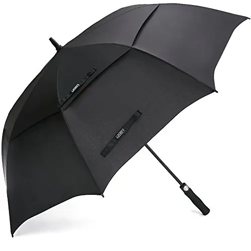G4Free black automatic open golf umbrella with large canopy