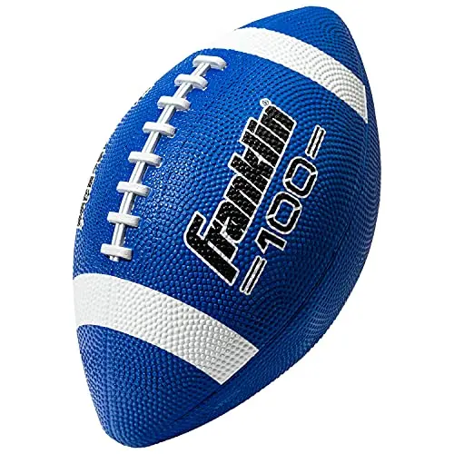 Franklin Sports Grip-Rite 100 blue and white rubber junior football