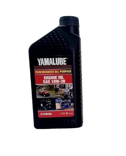 Genuine Yamaha Yamalube 10W-30 engine oil in a one-quart bottle