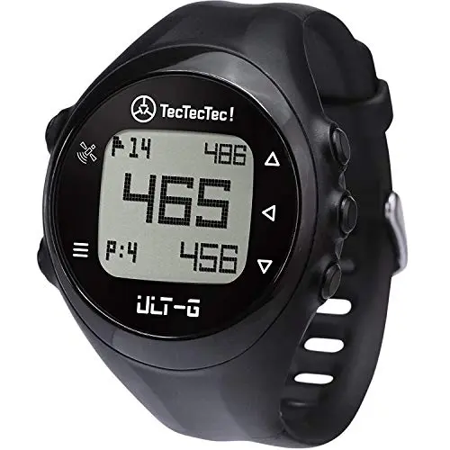 TecTecTec ULT-G black golf GPS watch with LCD display