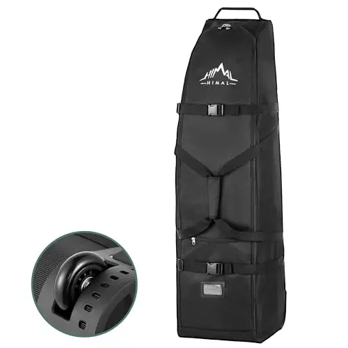 Himal Outdoors soft-sided black golf travel bag with wheels