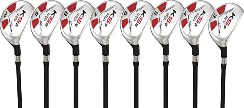 Majek single-length senior hybrid golf set with black clubs