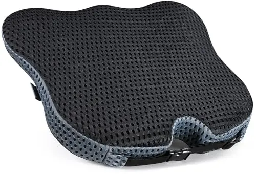 Dreamer Car black wedge car seat cushion with adjustable strap