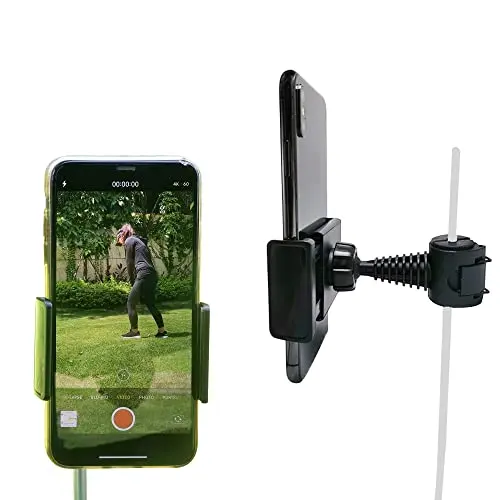 Chikoni black plastic phone holder clip with adjustable arms