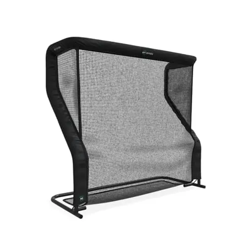 Net Return Pro Series golf training net with black aluminum frame and ball return feature
