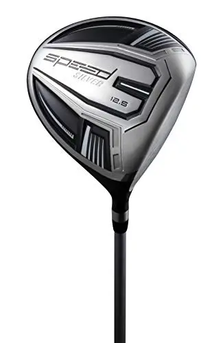 Speed Golf Driver Package with titanium driver, golf balls, and tees in black