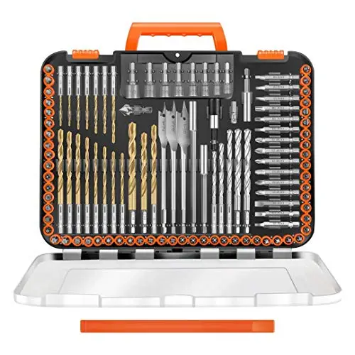 ENERTWIST 112-piece impact driver bit and drill bit set in tough case
