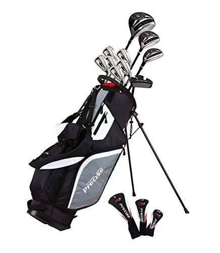 Precise M5 Men's Complete Golf Club Set with titanium driver and stand bag