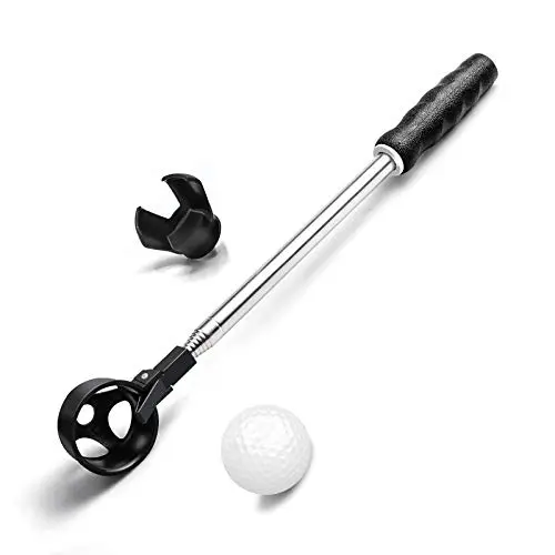 Black prowithlin stainless steel telescopic golf ball retriever