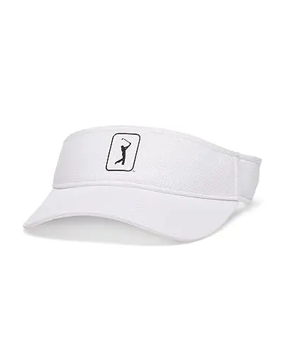Bright white PGA TOUR standard mesh golf visor