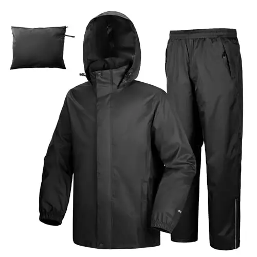 33,000ft packable men's waterproof rain suit for golf