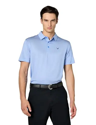 Callaway Men's Pro Spin Fine Line Golf Shirt in marina blue