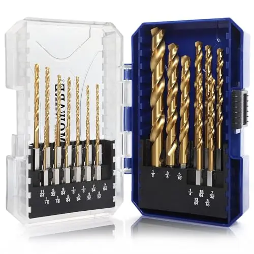 COMOWARE 21-piece impact drill bit set in a compact plastic case