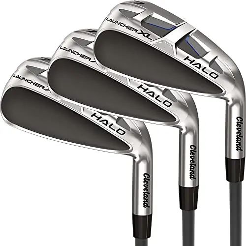 Cleveland Launcher XL Halo women's golf iron set in silver finish