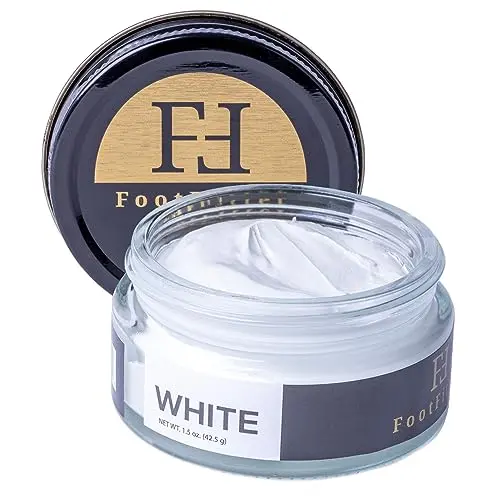 FootFitter Premium Shoe Cream jar in white