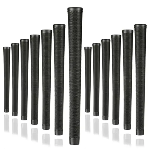 Karma Arthritic Jumbo Plus black golf grips with nubbed texture