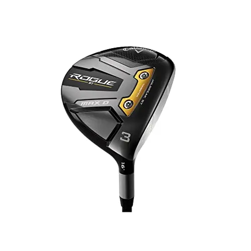 Callaway Rogue ST Max D fairway wood in silver finish with advanced Jailbreak technology