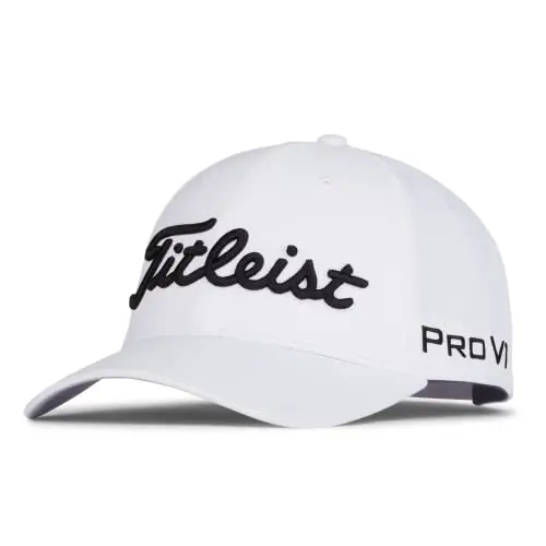 Titleist Tour Performance Golf Hat in white and black