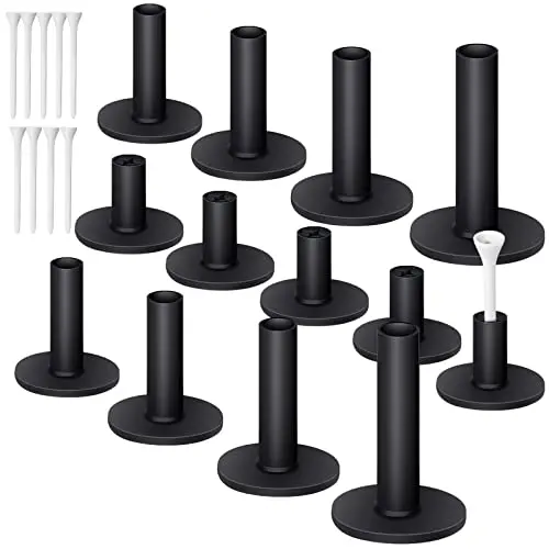 SOSATION 23-piece golf tee set including rubber mat tees and plastic tees