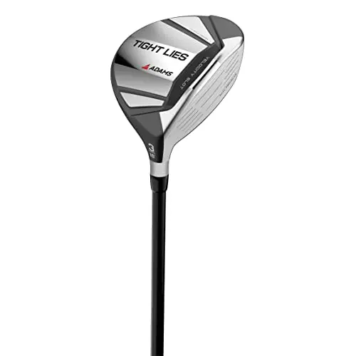 Adams Tight Lies 3 Wood in a golf bag with green background