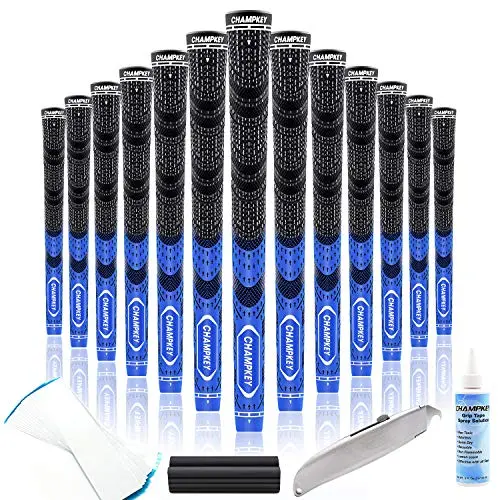 CHAMPKEY Hybrid half corded golf grips midsize set