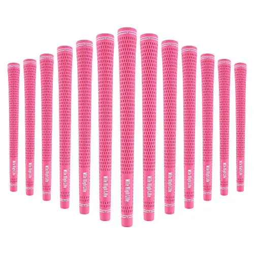 Mile High Life pink standard golf grips in a 13-pack bundle