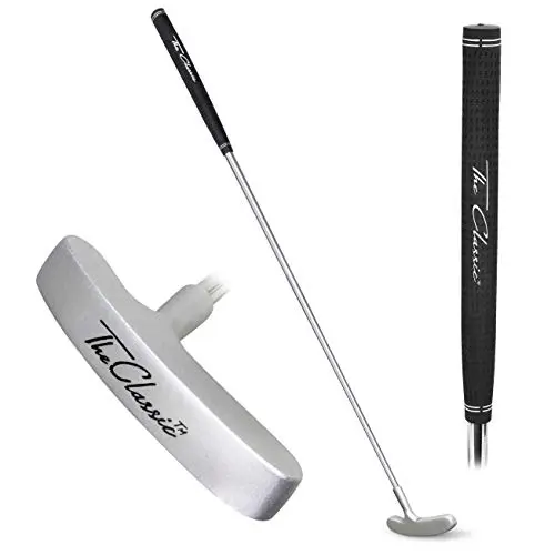 GoSports Classic two-way blade putter with a silver head and black grip