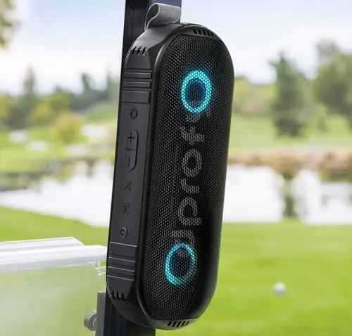 Dprofy New Play 2 Rounds magnetic golf speaker with colorful LED lights