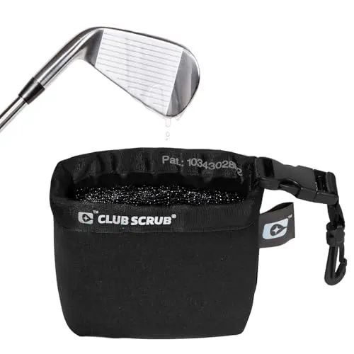 Club Scrub Golf Cleaning Bag attached to a golf bag
