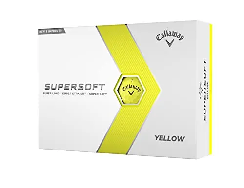 Callaway Supersoft golf balls in yellow
