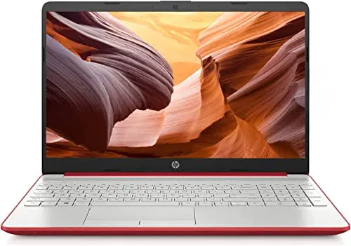 HP 15 inch Renewed Laptop in Red