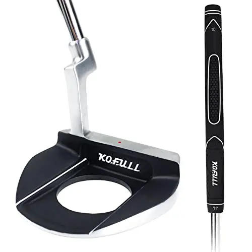KOFULL mallet putter with a stainless steel head and a ball picking function.