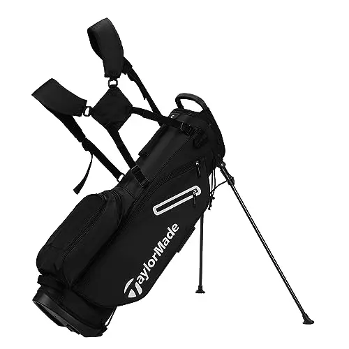 TaylorMade 2026 black classic stand golf bag showing the 15 individual dividers