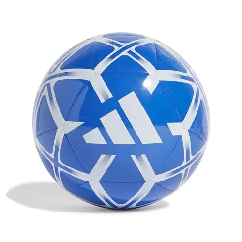 adidas Starlancer Club soccer ball in blue and white