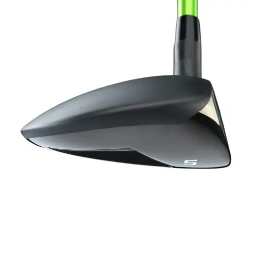 BombTech Golf 5 Wood in a stealthy black finish, showing its single weight on the sole.