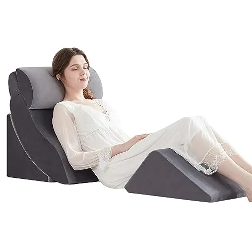 A2ZCOMFY 4-piece orthopedic bed wedge pillow set for shoulder surgery recovery