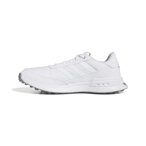 adidas S2G Spikeless 24 women's golf shoes in white and charcoal colorway