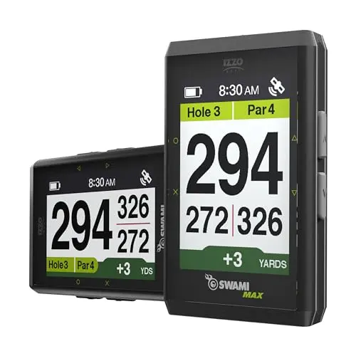 Izzo Swami Max black handheld GPS with oversized 3.5-inch color screen