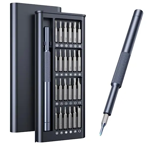 AXTH 25-in-1 black precision screwdriver set in a slim case